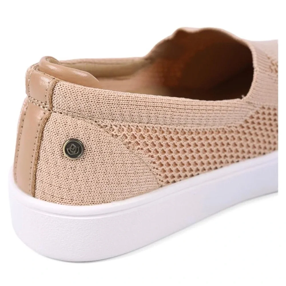 Spenco Coastal Slip-On Womens Sneakers Wheat Tan Knit Wide 11W SP1009WHE110W New